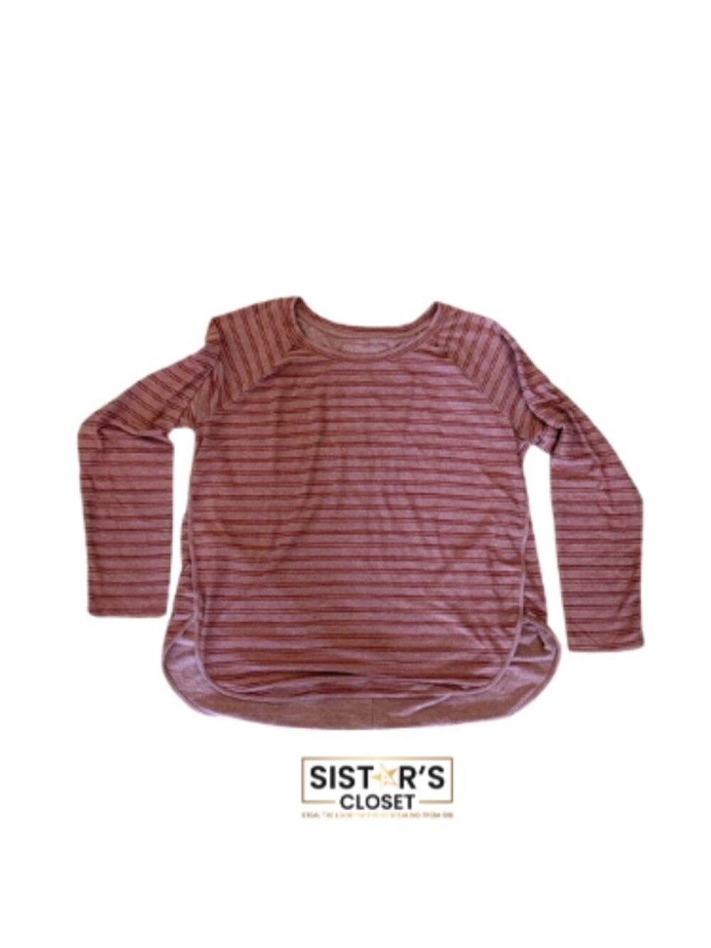 Sonoma Red Striped Long Sleeve Shirt Women's XL Casual Top